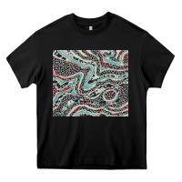 Black pink and turquoise cowhide and leopard Heavy Core Tee - RanaPortraitStore