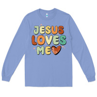 Colony Blue jesus loves me Long Sleeve Tee - MaliasSmallBusiness