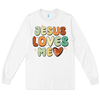 White jesus loves me Long Sleeve Tee - MaliasSmallBusiness