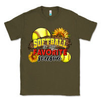 Army Green Softball Is My Favorite Season Classic Tee - LillyAllenDesigns