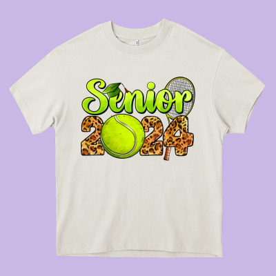 Tennis Senior 2024 Heavy Core Tee Designed By Barkaloodesign