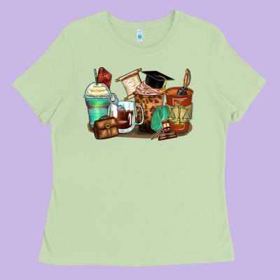 Lawyer Coffee Cups Ladies Tee Designed By Zillion Design Studio