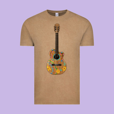 Mexican Guitar Vintage Tee Designed By Artiststas