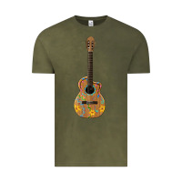 Vintage Olive mexican guitar Vintage Tee - Artiststas