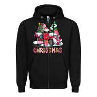 Black pink merry christmas Zipper Hoodie - MaliasSmallBusiness