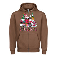 Chestnut pink merry christmas Zipper Hoodie - MaliasSmallBusiness