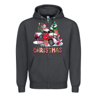 Smoke pink merry christmas Zipper Hoodie - MaliasSmallBusiness