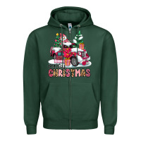 Pink Merry Christmas Zipper Hoodie | Teevron