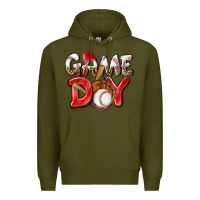 Army Green Game day Baseball Premium Hoodie - NancyCooperArtShop