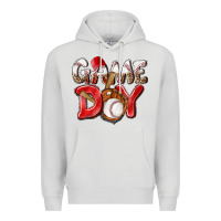 Dove Grey Game day Baseball Premium Hoodie - NancyCooperArtShop