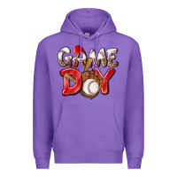 Purple Game day Baseball Premium Hoodie - NancyCooperArtShop