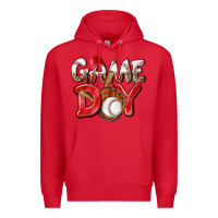 Red Game day Baseball Premium Hoodie - NancyCooperArtShop