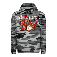 Slate Camo Game day Baseball Premium Hoodie - NancyCooperArtShop