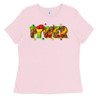 Bubblegum Pink power juneteenth Ladies Tee - texasbilliewilder