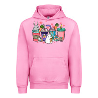 Fuchsia Pink Easter Day coffee drink Urban Hoodie - HowdyJamesFarm