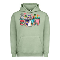 Pigment Oil Green Easter Day coffee drink Urban Hoodie - HowdyJamesFarm