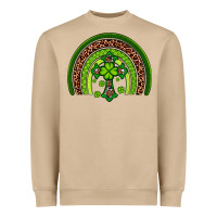 Mushroom Western Shamrock Cross Rainbow Heavyweight Sweatshirt - Artiststas