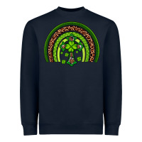 Navy Western Shamrock Cross Rainbow Heavyweight Sweatshirt - Artiststas