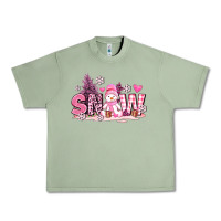 Oil Green pink snowman and snow Urban Heavy Tee - AdoDesignShop