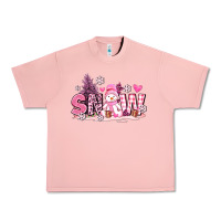 Salmon pink snowman and snow Urban Heavy Tee - AdoDesignShop