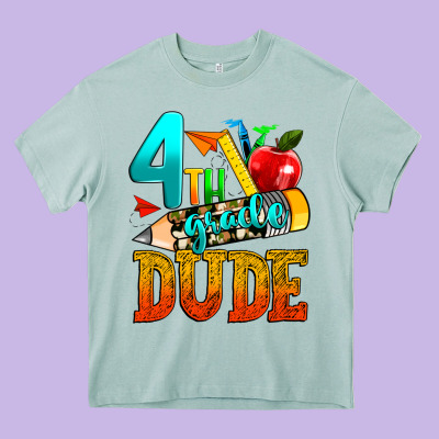4th Grade Dude Heavy Core Tee Designed By Texasbilliewilder