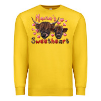 Lemon mama's sweetheart highland cow and calf Premium Sweatshirt - RanaPortraitStore
