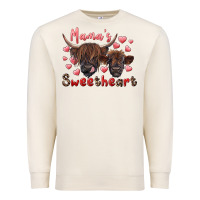 Sandshell mama's sweetheart highland cow and calf Premium Sweatshirt - RanaPortraitStore