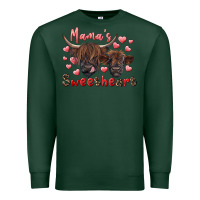 Sports Green mama's sweetheart highland cow and calf Premium Sweatshirt - RanaPortraitStore