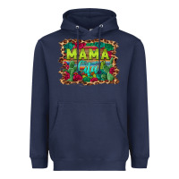 Navy mama cita serape background Heavyweight Hoodie - BarkalooDesign