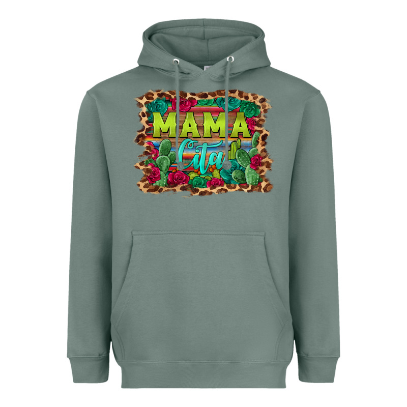 Mama Cita Serape Background Heavyweight Hoodie by BarkalooDesign | Teevron