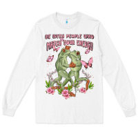 White be with people who match your energy Long Sleeve Tee - MaliasSmallBusiness