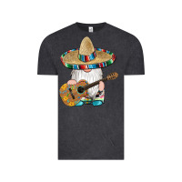 Vintage Black mexican gnomes guitar sombrero serape Vintage Tee - Artiststas