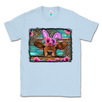Dusty Blue easter floral leopard cow Classic Tee - Jasminsmagicworld