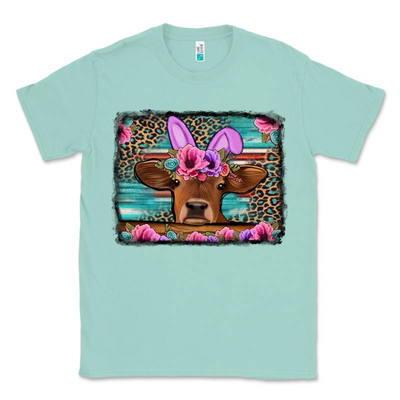 Easter Floral Leopard Cow Classic Tee by Jasminsmagicworld | Teevron