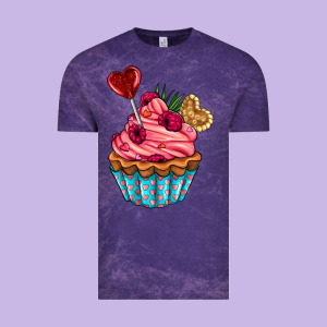 Valentines Day Cupcake Vintage Tee Designed By Adodesignshop