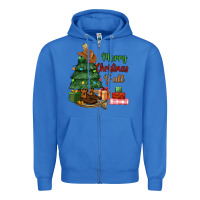 True Royal merry christmas y'all Zipper Hoodie - MaliasSmallBusiness
