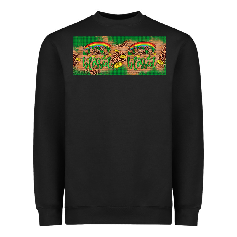 St. Patrick's Day Western  Lucky And Blessed Heavyweight Sweatshirt by Artiststas | Teevron