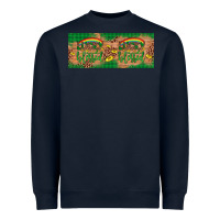 Navy St. Patrick's Day Western  Lucky And Blessed Heavyweight Sweatshirt - Artiststas