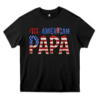 Black all American papa Heavy Core Tee - Zillion Design Studio