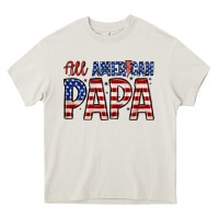 Cream all American papa Heavy Core Tee - Zillion Design Studio