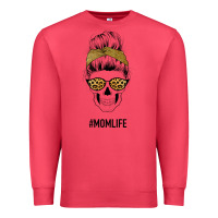 Cardinal Yellow Glitter, Leopard Pattern Mom Skull Premium Sweatshirt - Bettercallsaul