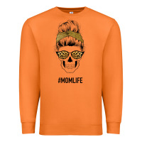 Carrot Yellow Glitter, Leopard Pattern Mom Skull Premium Sweatshirt - Bettercallsaul