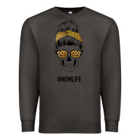 Smoke Yellow Glitter, Leopard Pattern Mom Skull Premium Sweatshirt - Bettercallsaul