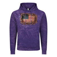 Cloud Purple Old Leopard American Flag Frame Vintage Hoodie - Bettercallsaul