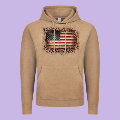 Old Leopard American Flag Frame Vintage Hoodie Designed By Bettercallsaul