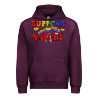 Mauve Wine Support squad pride Urban Hoodie - CowGirlArtShop