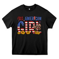 Black all american girl Heavy Core Tee - Zillion Design Studio