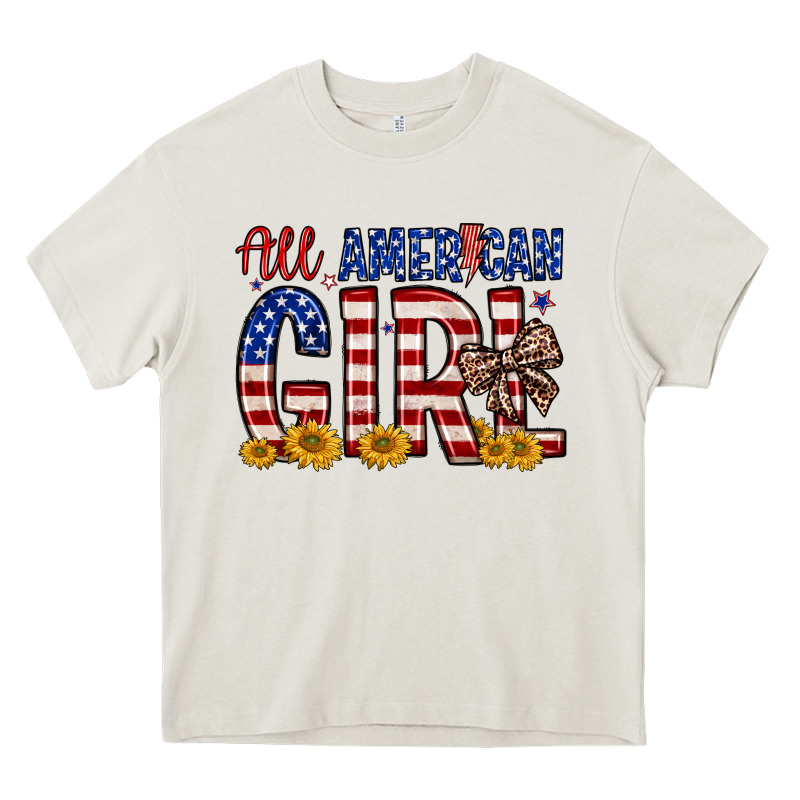 All American Girl Heavy Core Tee by Zillion Design Studio | Teevron