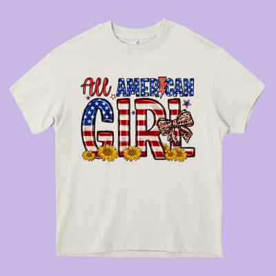 All American Girl Heavy Core Tee Designed By Zillion Design Studio