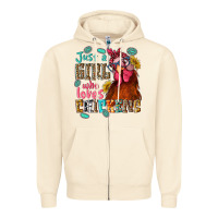 Sandshell just a girl who loves chickens Zipper Hoodie - NancyCooperArtShop